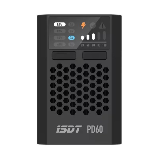ISDT Arrival PD60 60W Battery Balance Charger Type-C Input for LiHV LiFe NIMH/Cd Battery for RC Car Racing UAV